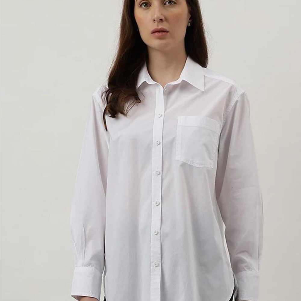 Classic White Button-Up Shirt